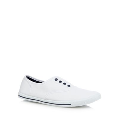 bluezoo Boys' white lace free trainers